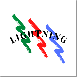 Color Lightning Posters and Art